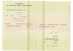 Аттестат за 9 класс 1995-2006 в Новочеркасске